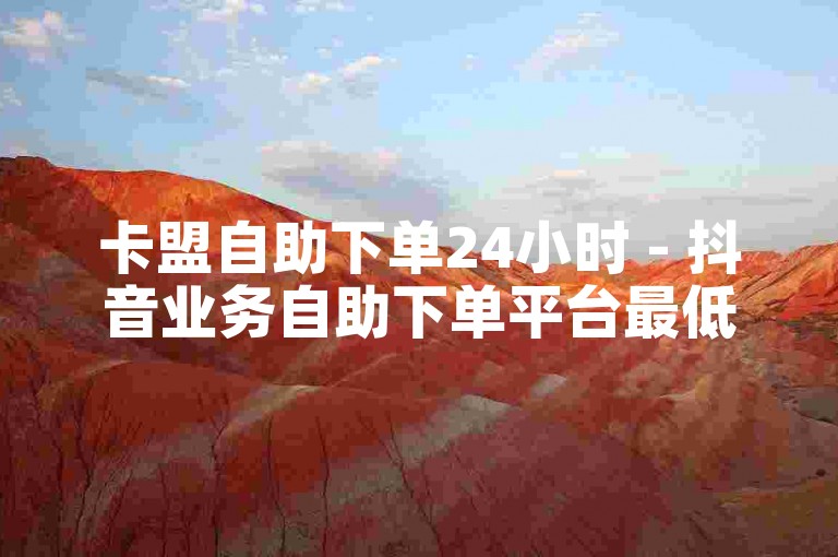 卡盟自助下单24小时 - 抖音业务自助下单平台最低价