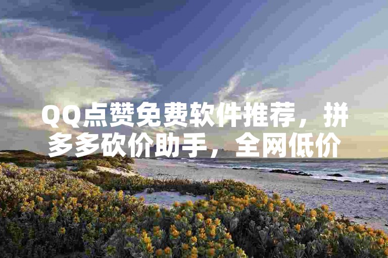QQ点赞免费软件推荐，拼多多砍价助手，全网低价。