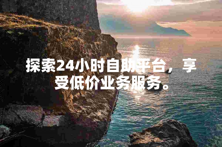 探索24小时自助平台，享受低价业务服务。