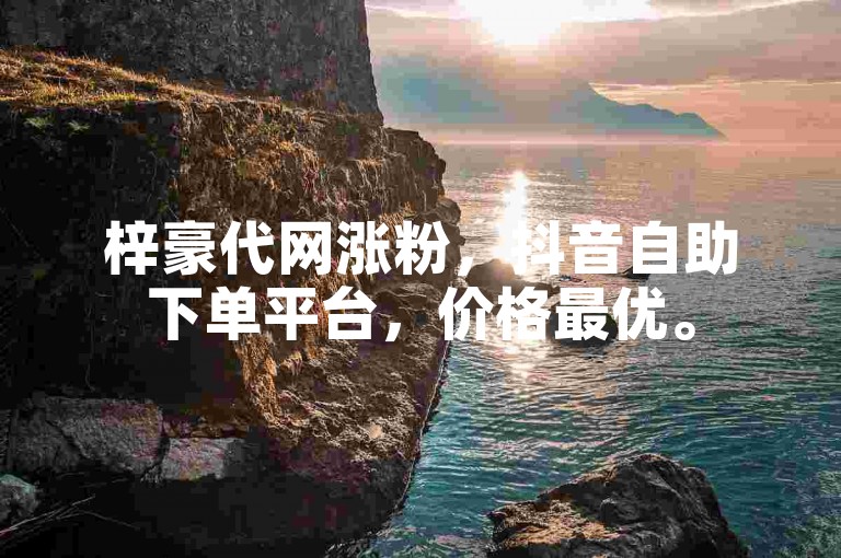 梓豪代网涨粉，抖音自助下单平台，价格最优。