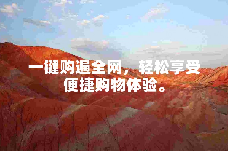 一键购遍全网，轻松享受便捷购物体验。