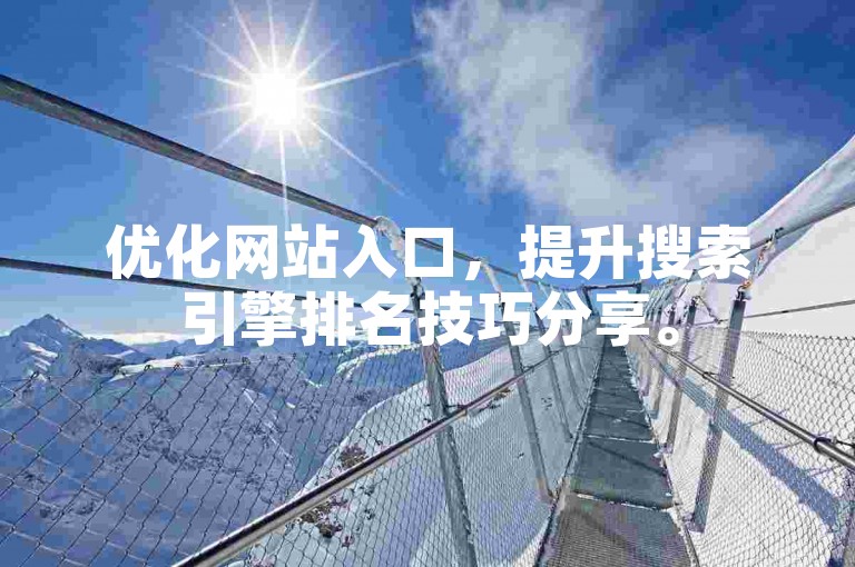 优化网站入口，提升搜索引擎排名技巧分享。