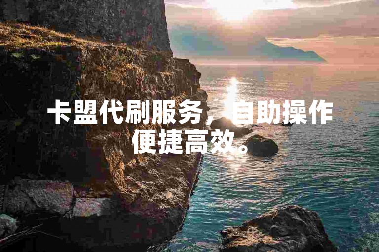 卡盟代刷服务，自助操作便捷高效。