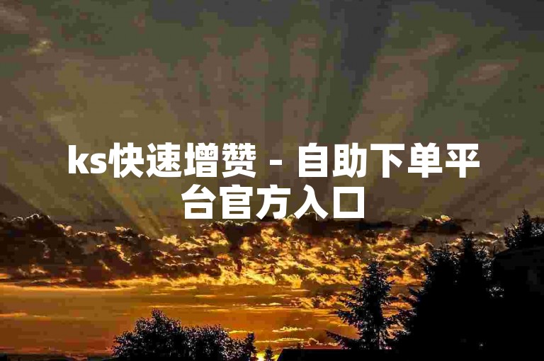 ks快速增赞 - 自助下单平台官方入口