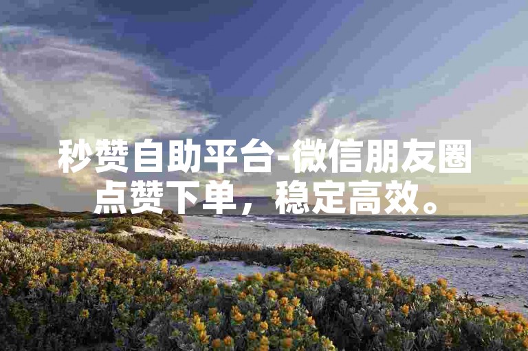 秒赞自助平台-微信朋友圈点赞下单，稳定高效。