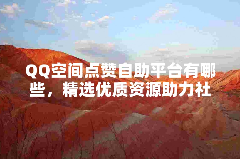 QQ空间点赞自助平台有哪些，精选优质资源助力社交互动。