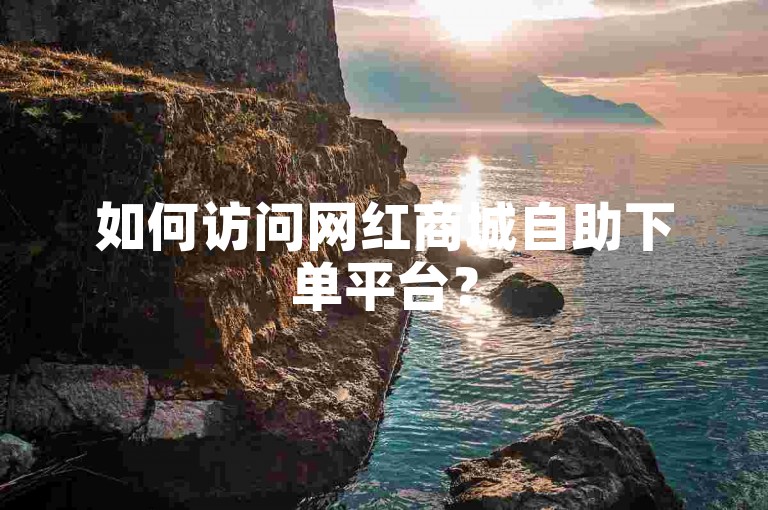 如何访问网红商城自助下单平台？