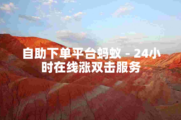 自助下单平台蚂蚁 - 24小时在线涨双击服务