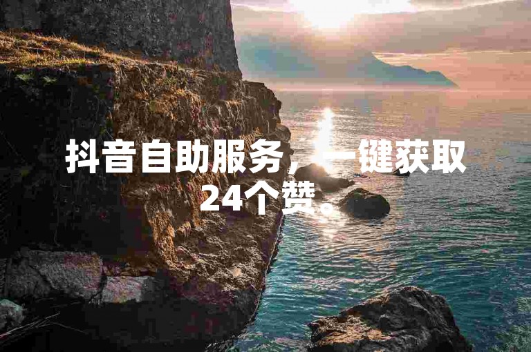抖音自助服务，一键获取24个赞。