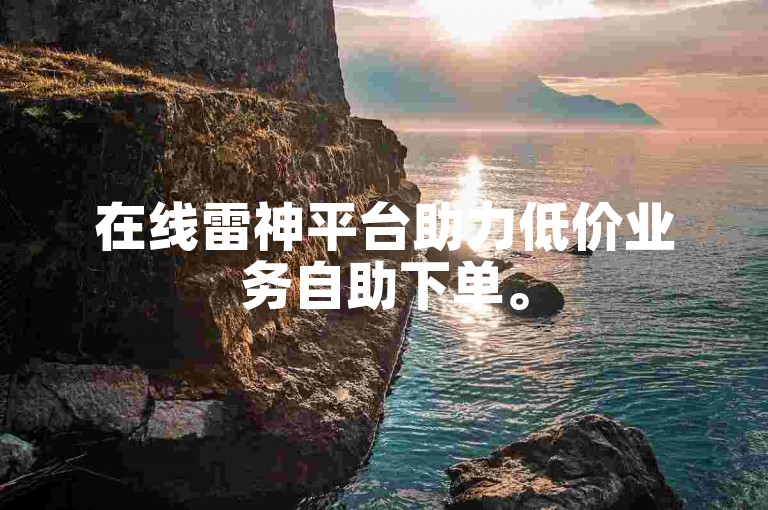 在线雷神平台助力低价业务自助下单。