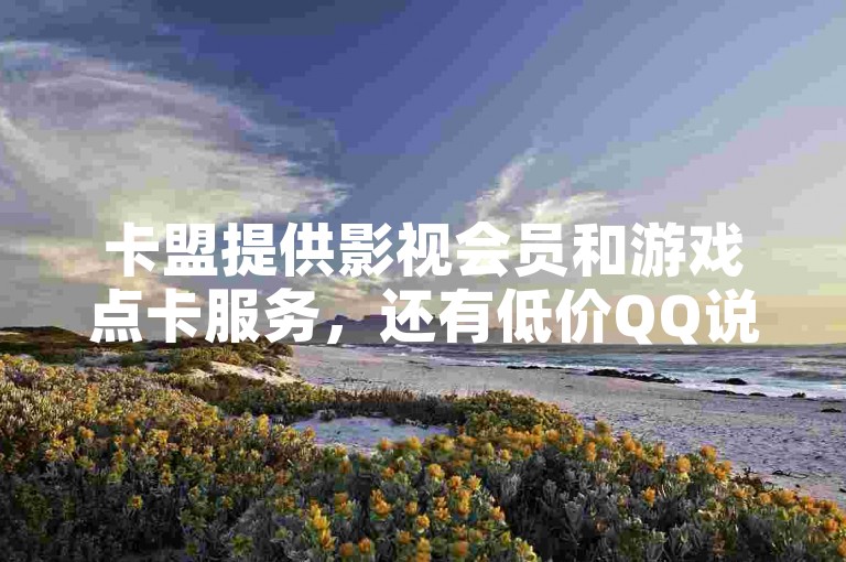 卡盟提供影视会员和游戏点卡服务，还有低价QQ说说点赞业务。