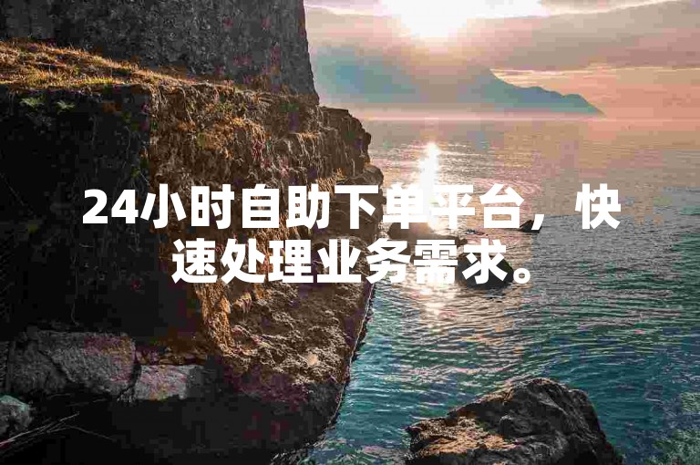 24小时自助下单平台，快速处理业务需求。