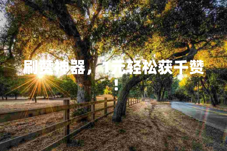刷赞神器，1元轻松获千赞！