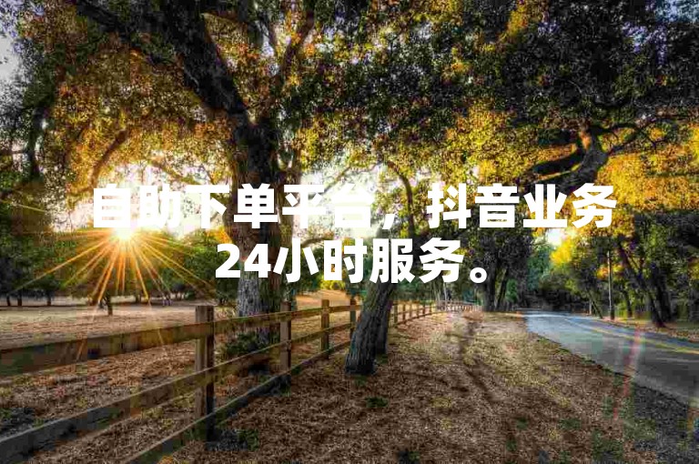 自助下单平台，抖音业务24小时服务。