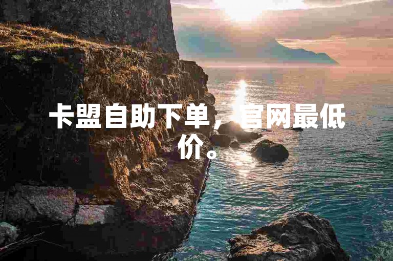 卡盟自助下单，官网最低价。