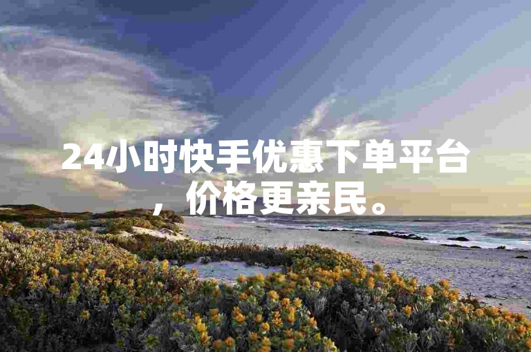 24小时快手优惠下单平台，价格更亲民。