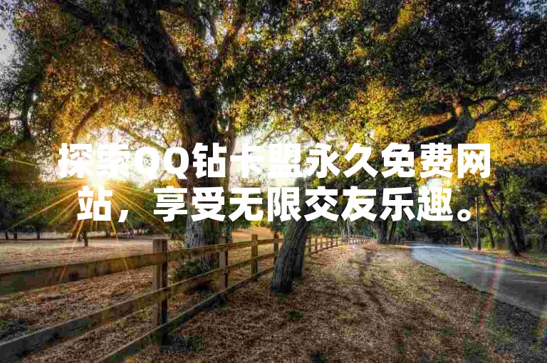 探索QQ钻卡盟永久免费网站，享受无限交友乐趣。