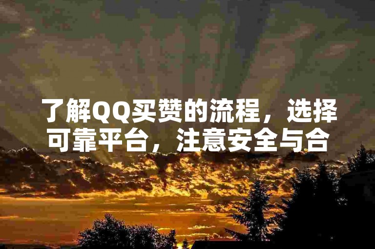 了解QQ买赞的流程，选择可靠平台，注意安全与合法性。