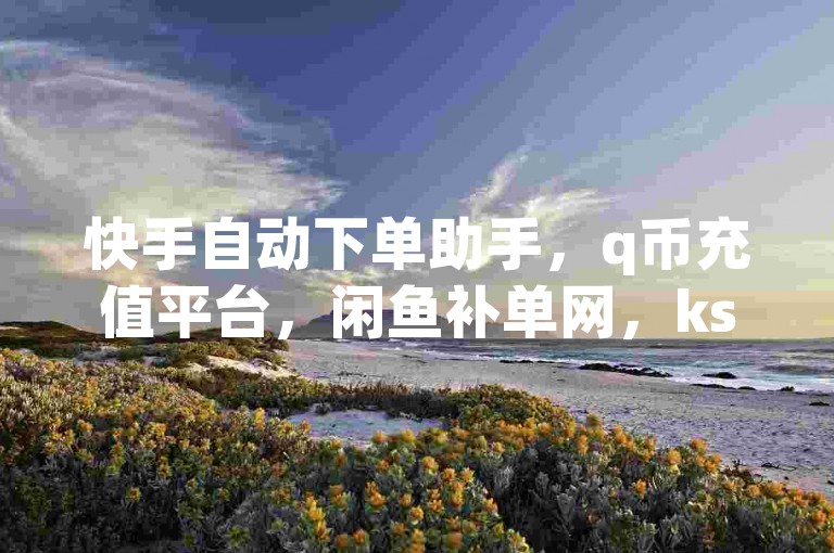 快手自动下单助手，q币充值平台，闲鱼补单网，ks推广自助网站。