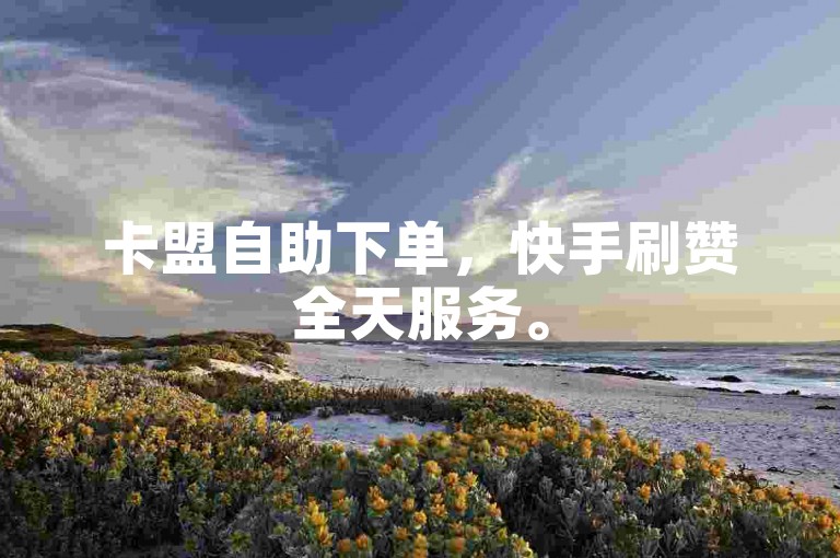 卡盟自助下单，快手刷赞全天服务。