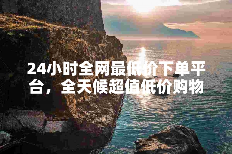 24小时全网最低价下单平台，全天候超值低价购物尽在掌控。