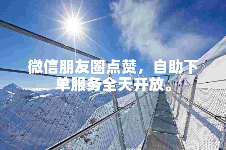 微信朋友圈点赞，自助下单服务全天开放。