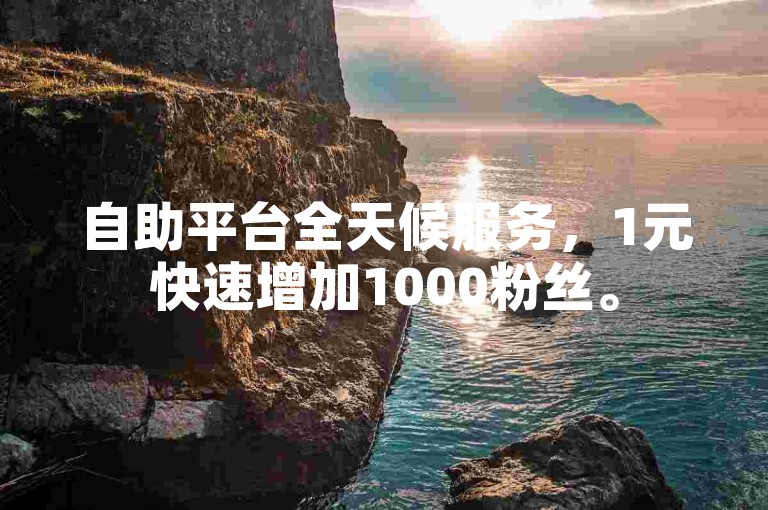自助平台全天候服务，1元快速增加1000粉丝。
