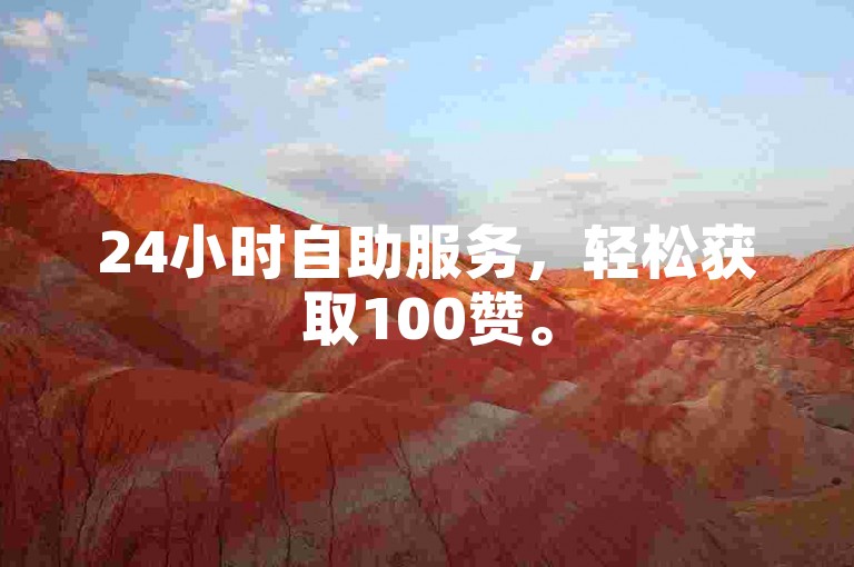 24小时自助服务，轻松获取100赞。