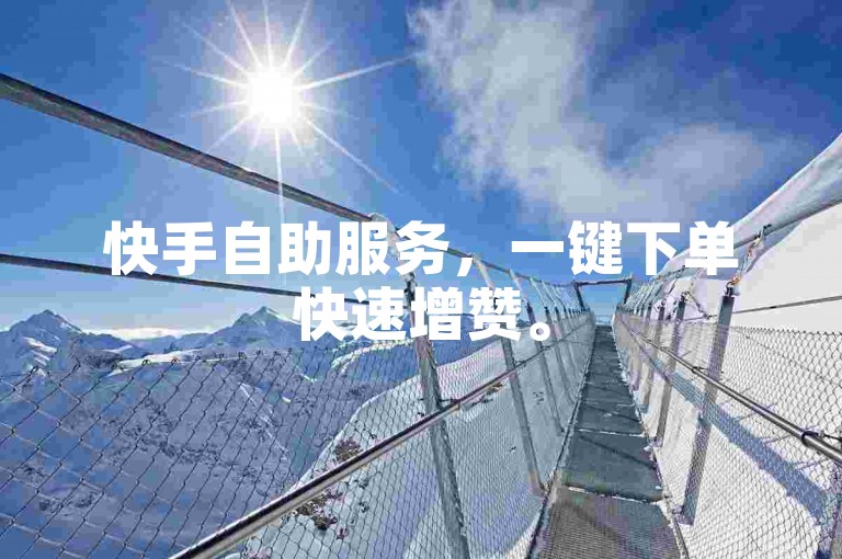 快手自助服务，一键下单快速增赞。