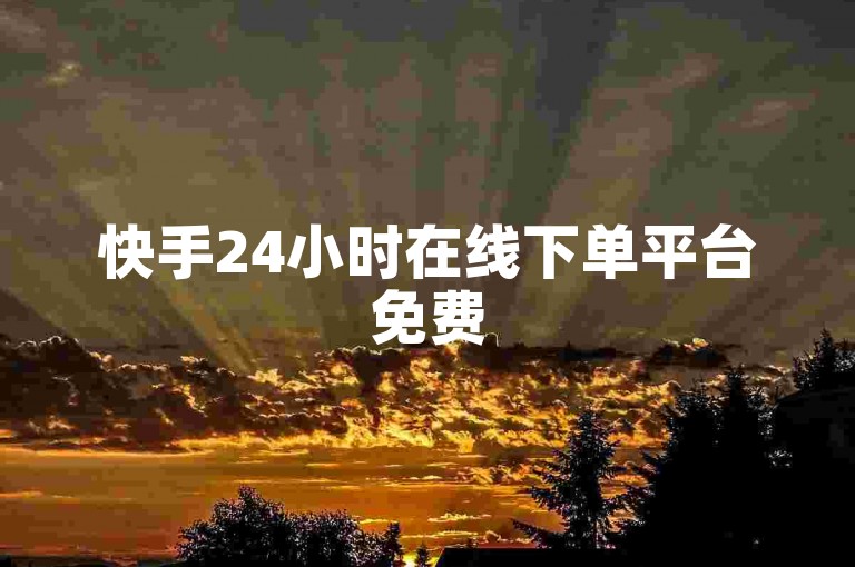 快手24小时在线下单平台免费