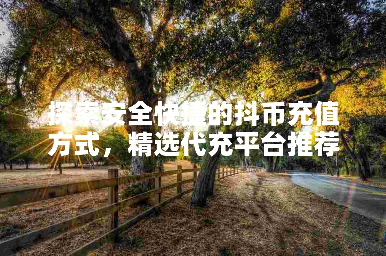 探索安全快捷的抖币充值方式，精选代充平台推荐。
