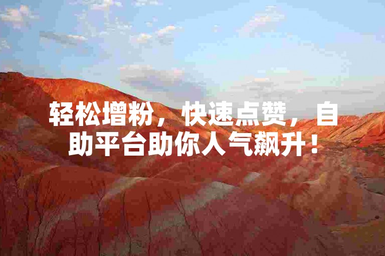 轻松增粉，快速点赞，自助平台助你人气飙升！