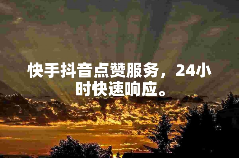 快手抖音点赞服务，24小时快速响应。