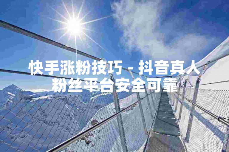 快手涨粉技巧 - 抖音真人粉丝平台安全可靠