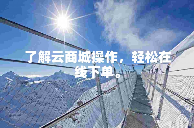 了解云商城操作，轻松在线下单。