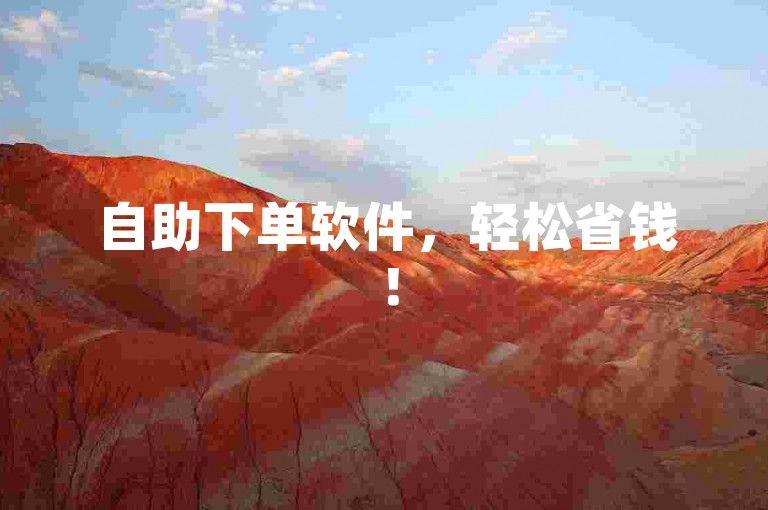 自助下单软件，轻松省钱！