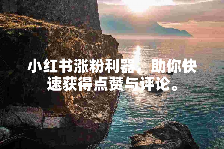 小红书涨粉利器，助你快速获得点赞与评论。