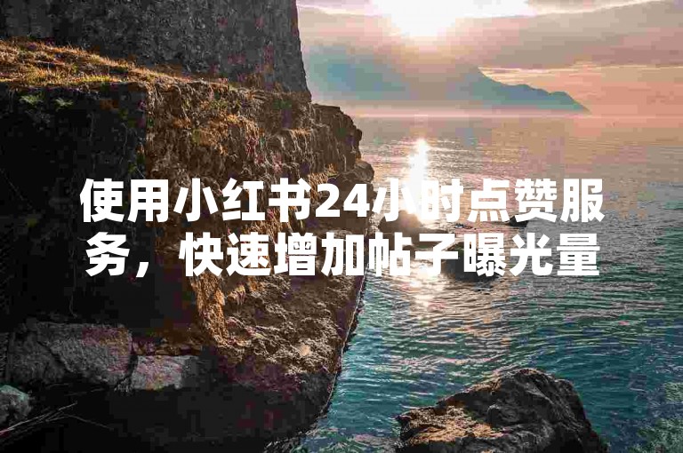 使用小红书24小时点赞服务，快速增加帖子曝光量。
