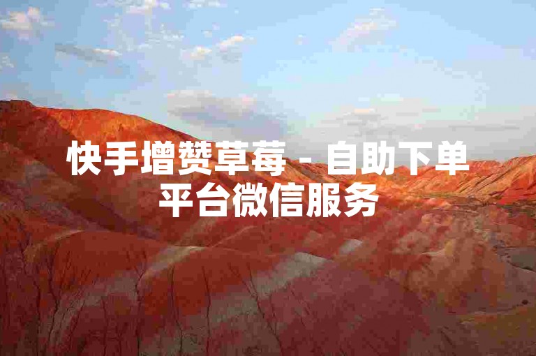 快手增赞草莓 - 自助下单平台微信服务