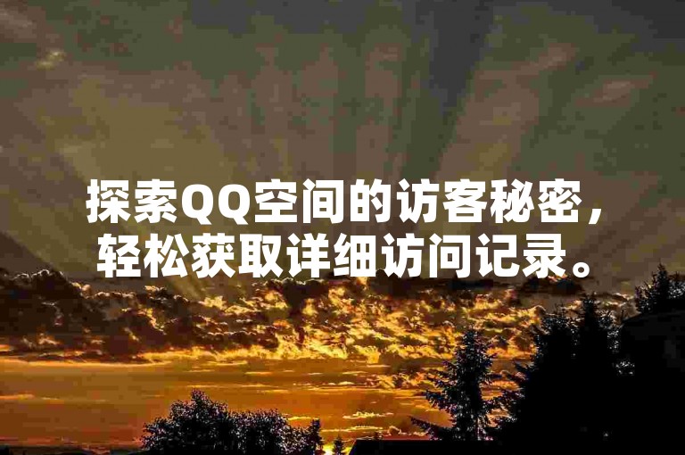 探索QQ空间的访客秘密，轻松获取详细访问记录。