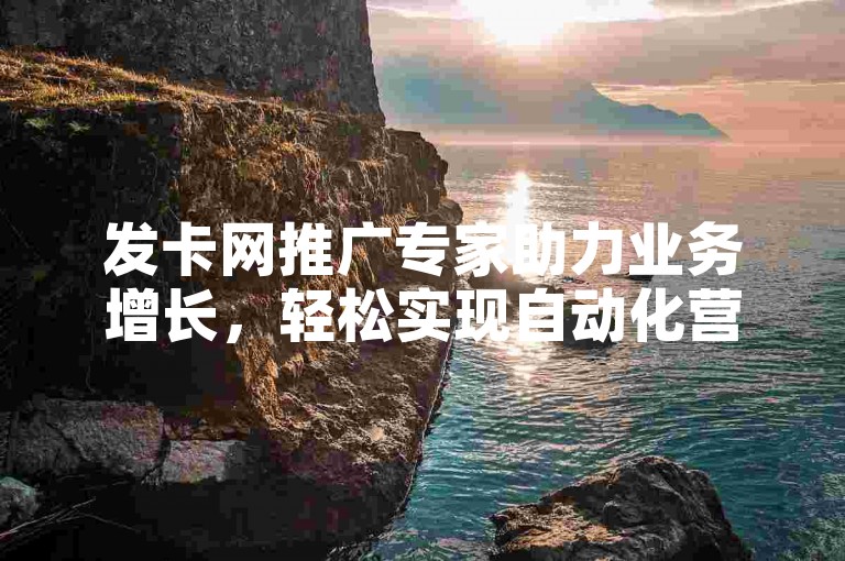 发卡网推广专家助力业务增长，轻松实现自动化营销。