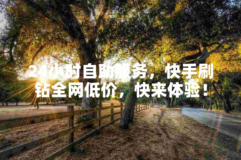 24小时自助服务，快手刷钻全网低价，快来体验！