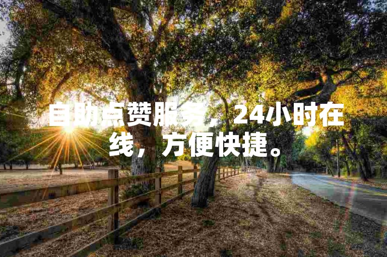 自助点赞服务，24小时在线，方便快捷。