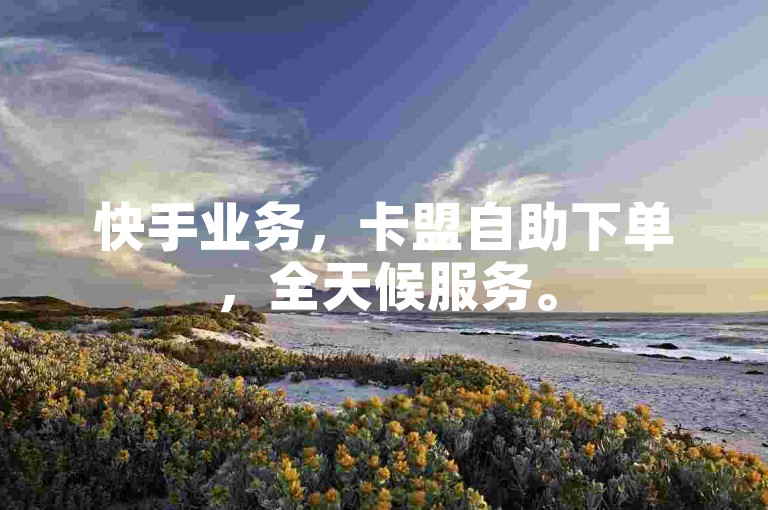 快手业务，卡盟自助下单，全天候服务。
