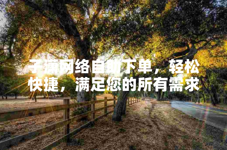子潇网络自助下单，轻松快捷，满足您的所有需求。