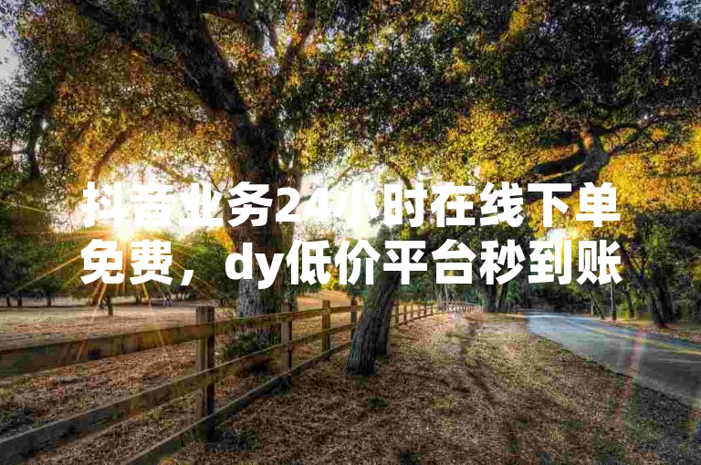 抖音业务24小时在线下单免费，dy低价平台秒到账。