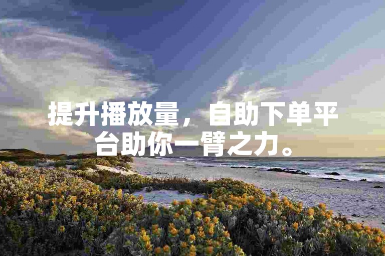 提升播放量，自助下单平台助你一臂之力。
