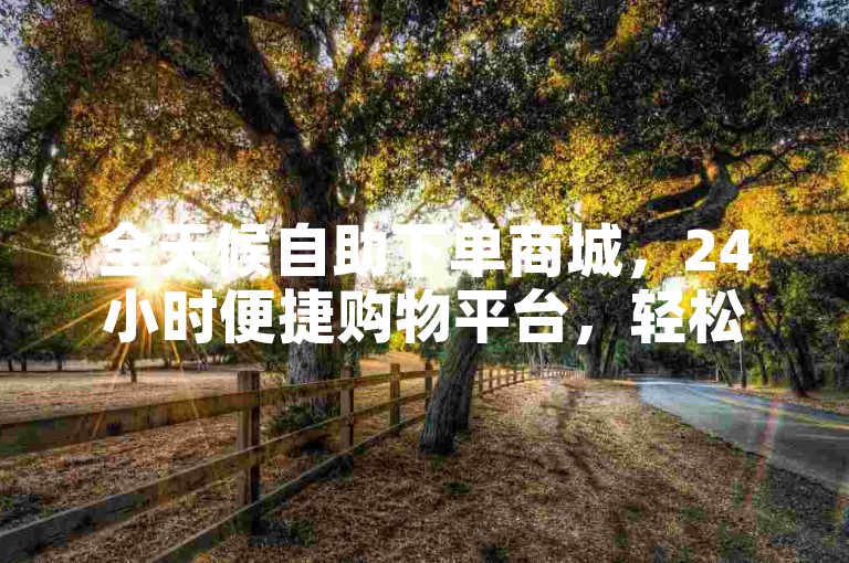 全天候自助下单商城，24小时便捷购物平台，轻松下单无压力。