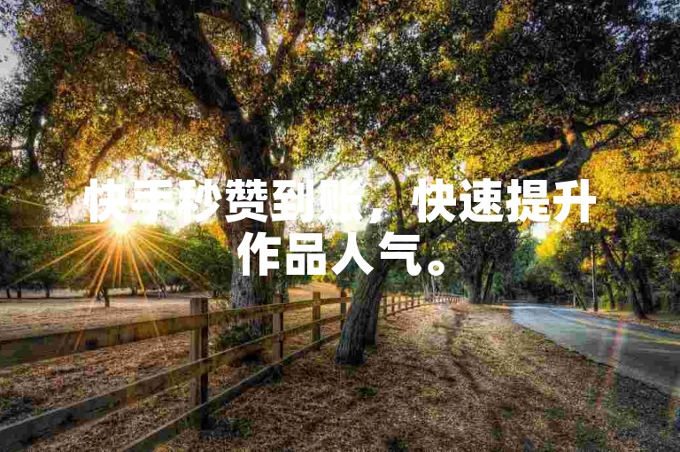 快手秒赞到账，快速提升作品人气。