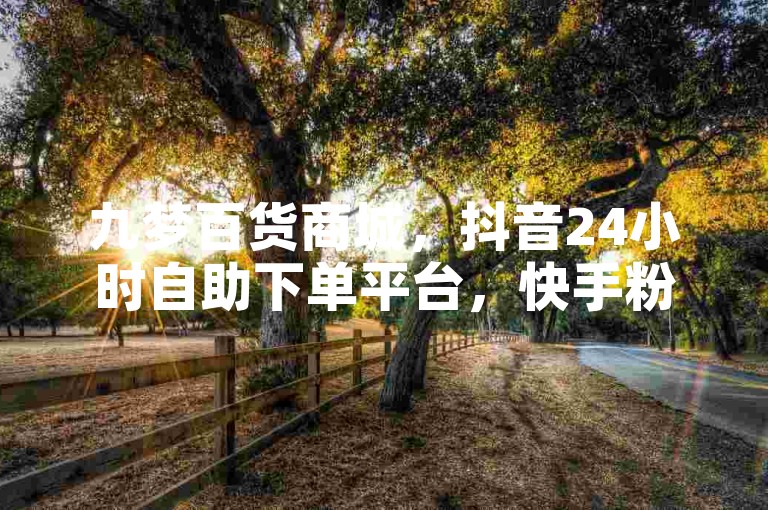 九梦百货商城，抖音24小时自助下单平台，快手粉丝稳定增长。